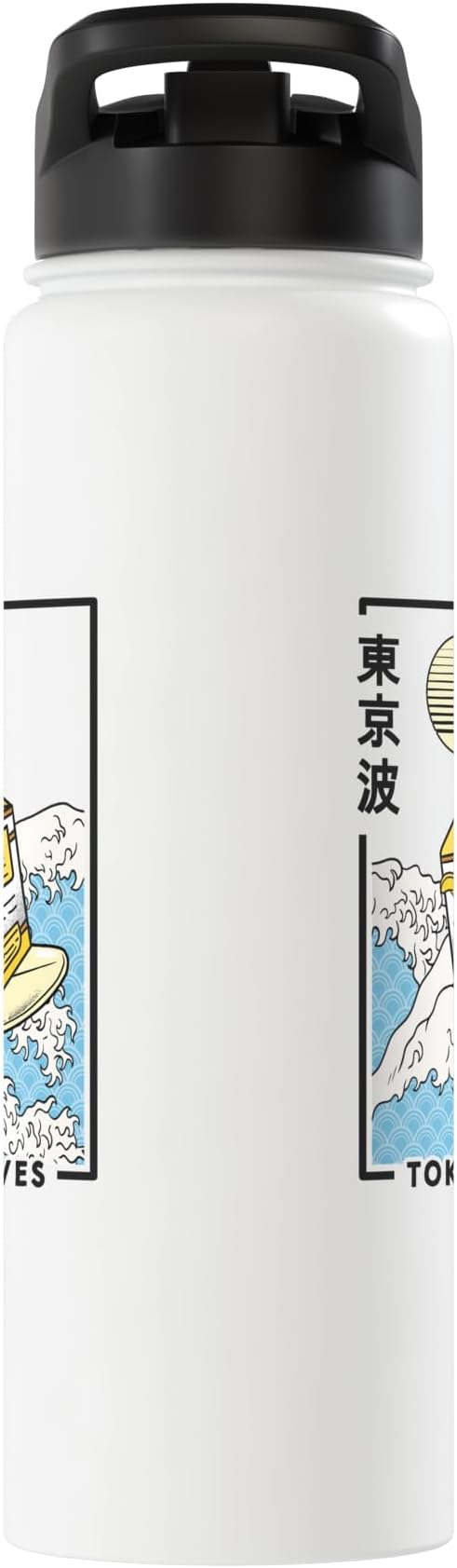 Banana Milk Carton Great Waves Anime Kawaii Aesthetic Stainless Steel Insulated Water Bottle