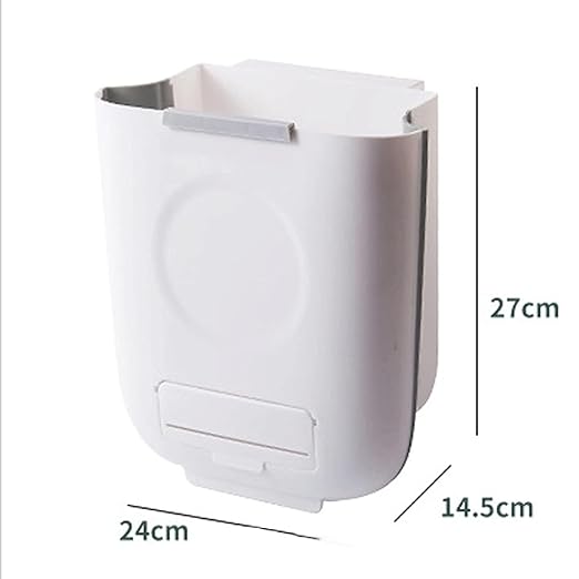 Hanging Trash Can, Kitchen Garbage Bin Waste Bins, Kitchen Trash Can Wall-Mounted Folding Trash Bucket Household Hanging Trash Can Cabinet Door-Mounted Sorting Trash Can (Size : A)