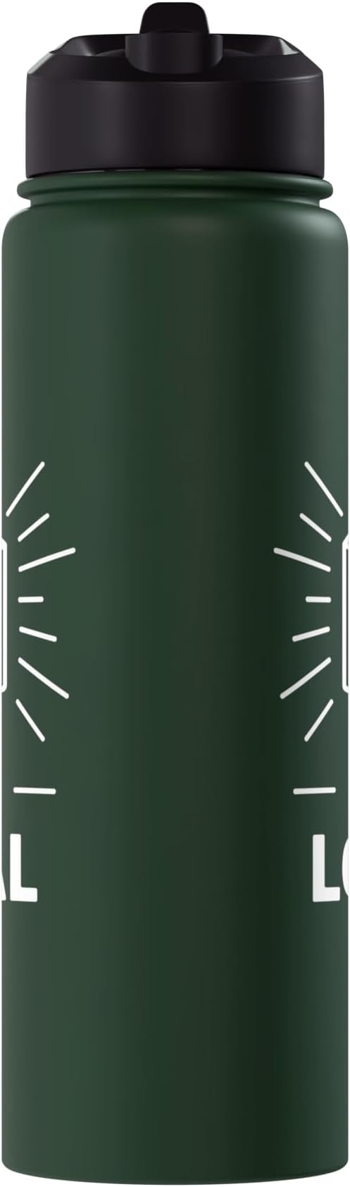 Funny Eat Local Milk Carton Minimalist Saying Stainless Steel Insulated Water Bottle