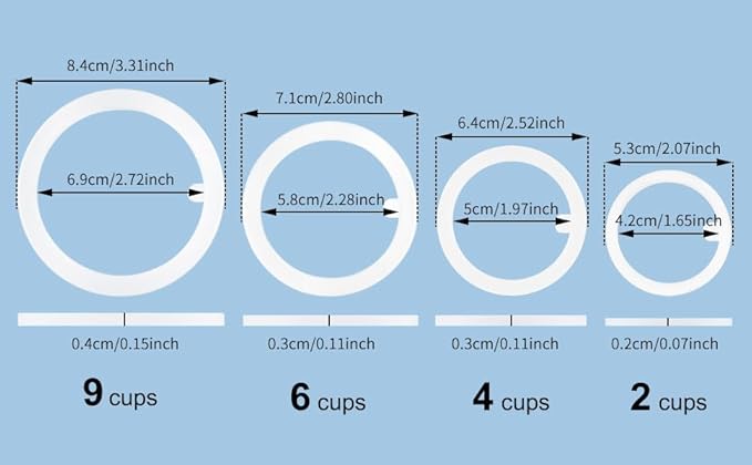 Sivaphe 6 Cups Stovetop Espresso Coffee Maker Replacement Infuser Parts Only for Stainless Steel Italian Moka Pot, 1 Filter and 3 Silicone Gasket Seals