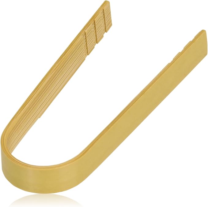 Small Bent Bamboo Tongs 2.75 in (70mm), Kitchen Tongs, Tabletop Items, Made in Japan
