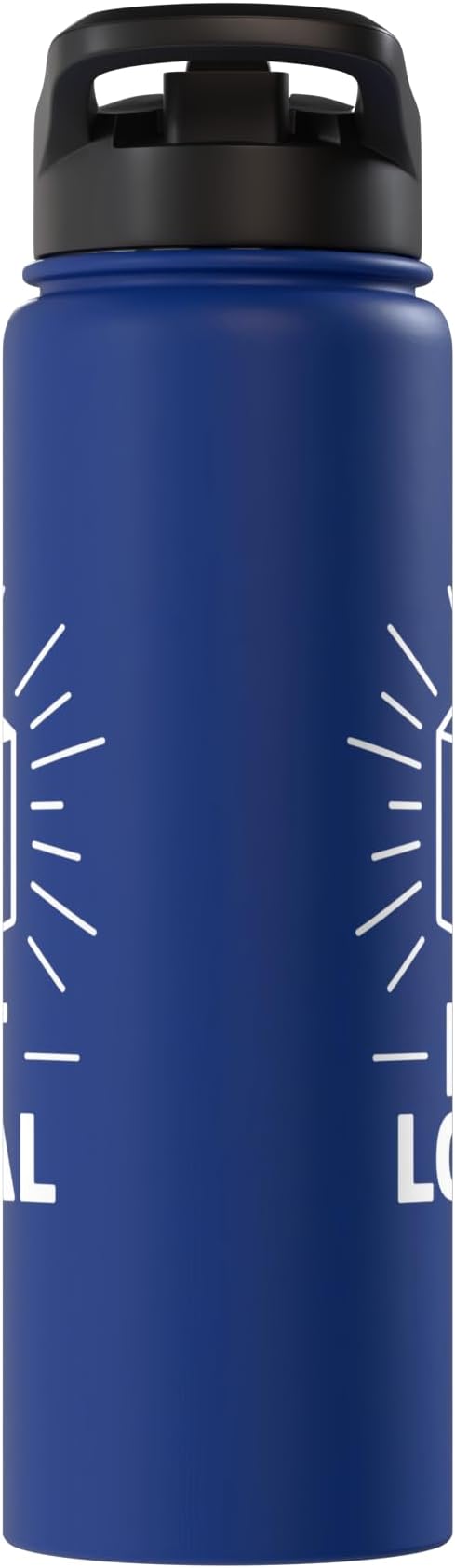 Funny Eat Local Milk Carton Minimalist Saying Stainless Steel Insulated Water Bottle