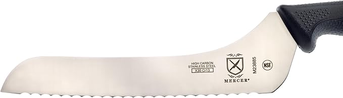 Mercer Culinary Millennia Black Handle Offset Bread Knife, 7-Inch