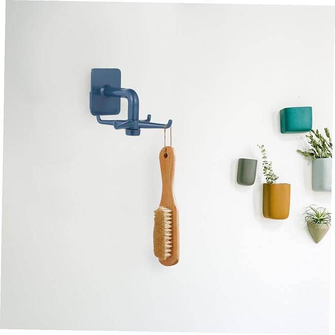 Unomor 2pcs Wall-Mounted Rotatable Hangers Storage Rack for Kitchen Bathroom Utensil Organizer with Rotation Smooth Surfaces