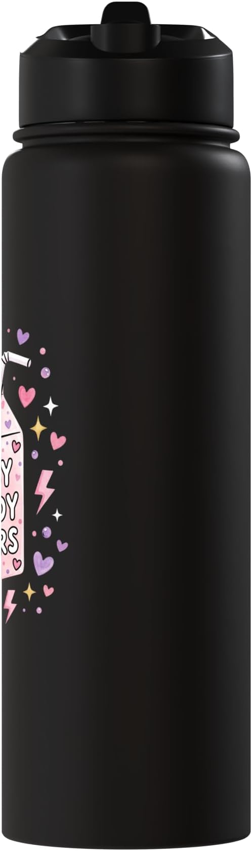 Baby Daddy Tears Retro Pink Milk Carton Hearts Aesthetic Stainless Steel Insulated Water Bottle