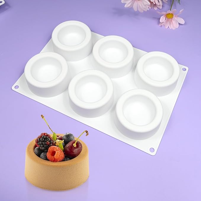 mostsom Silicone Molds Mousse Mold Round Cup Design Silicone Cake Molds Dessert Baking Tools Mousse Mould Kitchen Supplies (I_ Round Cup)