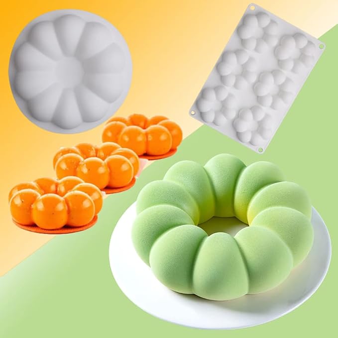 Silicone Donut Pan for Baking, Non-Stick DIY Mousse Donut Making Mold, Chocolate Cupcake Decorating Supplies Tools (6-Cavity-Small)