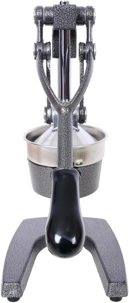 Heavy Duty Cast Iron Citrus Juicer, Extra-Large Commercial Grade Manual Hand Press Orange Juicer, Grey Handheld Squeezer for Fresh Lemon Lime Grapefruit Juice