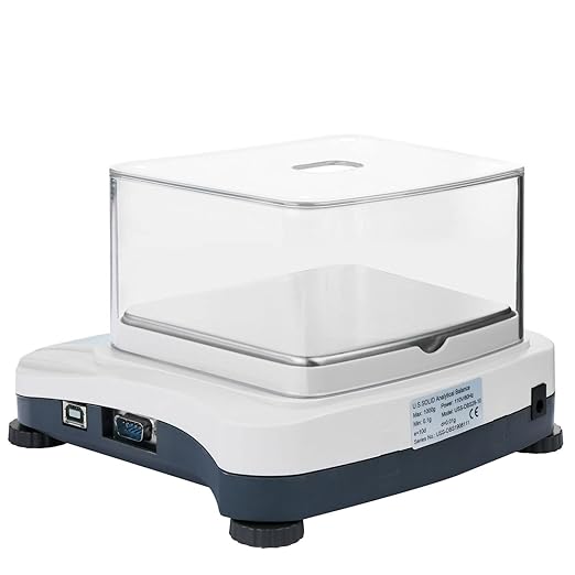 U.S. Solid Precision Lab Scale 3000g x 0.01g- High Precision Analytical Balance w/USB and RS232 Interface, Detachable Draft Shield, 1x 2kg Calibration Weight,100-240 VAC