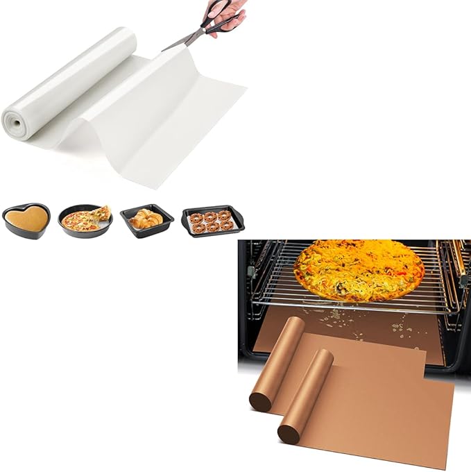 Oven Liners for Bottom of Oven + Silicone Baking Mat Roll