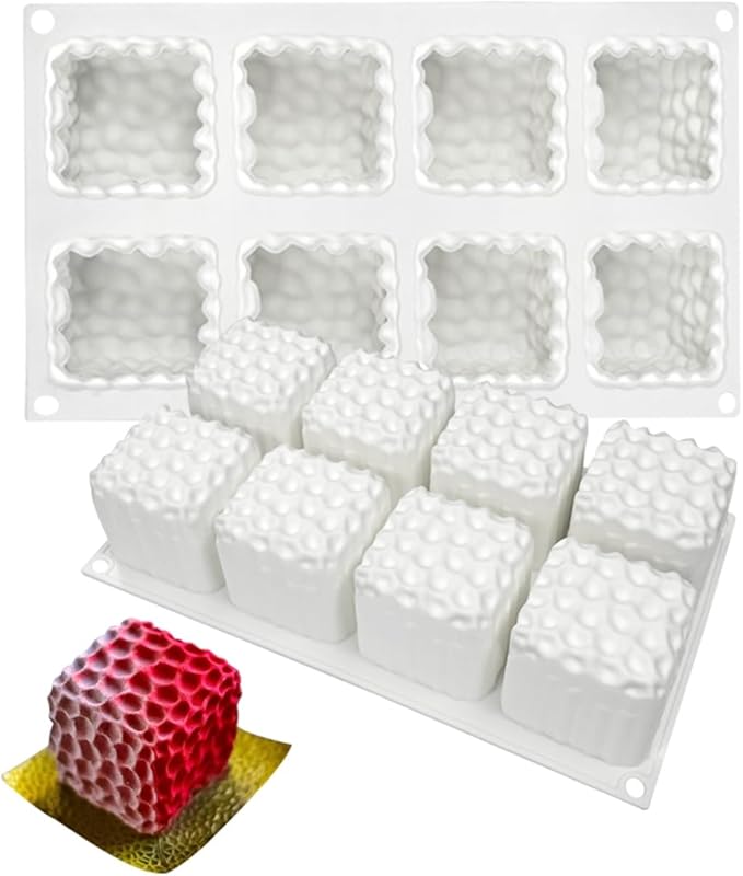 mostsom Honeycomb Molds Silicone Non-Stick Rabbit Cookie Mold Diy Rose Flower Chocolate Mould Used for Jelly, Candy,Biscuits (I_11.6x6.8x2.4 inch)