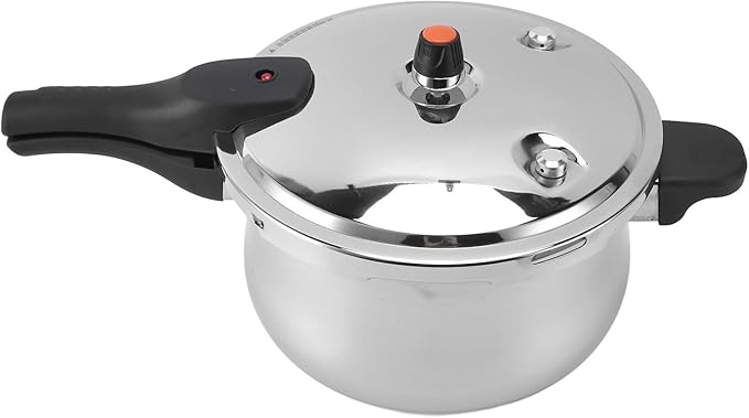 Electric Pressure Cooker, Alarm Valve, Anti-clogging Cover, 80KPA Stainless Steel Pressure Cooker for Gas Stove (7L)