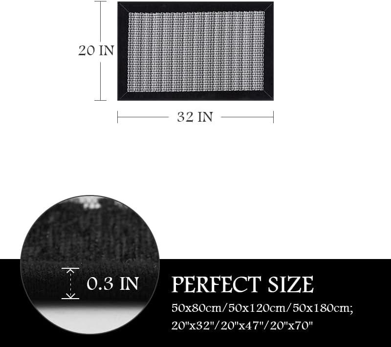 PADOOR Kitchen Mats for Floor, Kitchen Rugs Non Slip Washable, Rubber Backed Kitchen Runner Super Absorbent Kitchen Floor Mat Sink Rug, 20”x32” Black