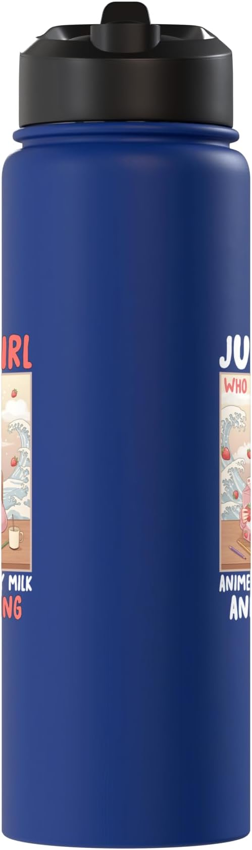 Just a Girl Who Loves Anime Strawberry Milk and Sketching Stainless Steel Insulated Water Bottle