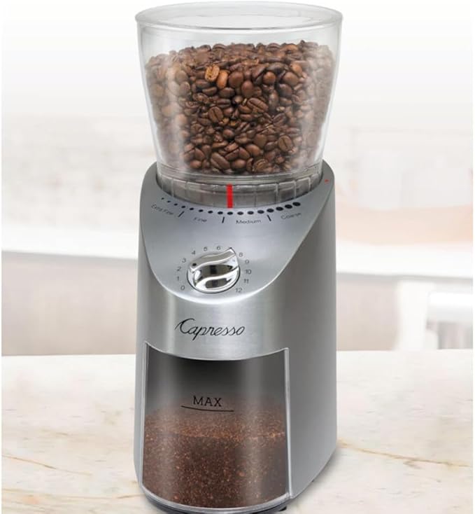 Capresso Infinity Plus Stainless Steel Conical Burr Grinder