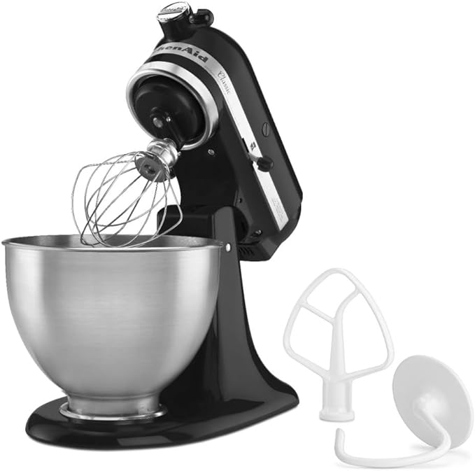 KitchenAid Artisan Series 5-Quart Tilt-Head Stand Mixer - KSM150PS, Milkshake & Classic Series 4.5 Quart Tilt-Head Stand Mixer K45SS, Onyx Black