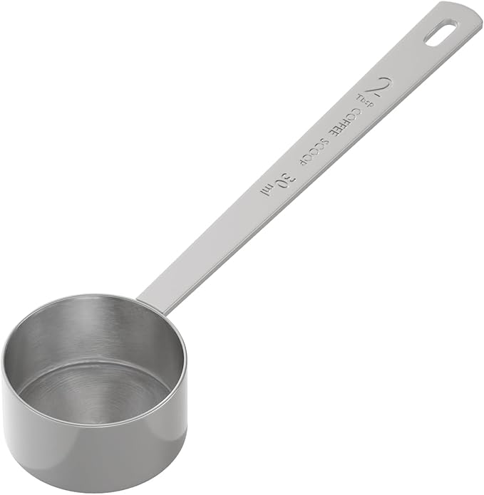 LEIFENY 1PCS 2 Tablespoon Coffee Scoop, Long Handle Measuring Spoon, Two tbsp (30ml, 1/8cup) Stainless Steel Scooper
