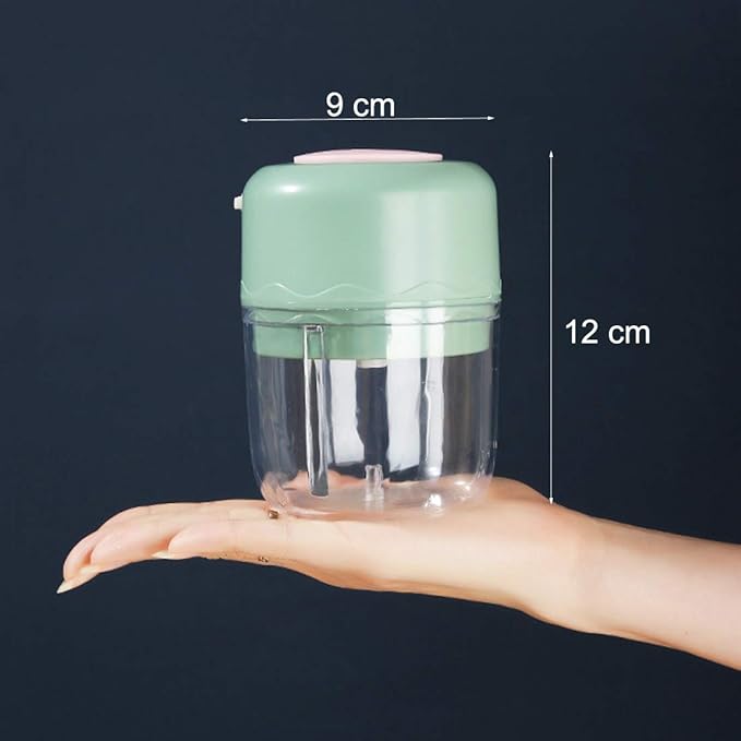 Electric Mini Food Chopper Portable Waterproof Small Garlic Press Chopper Blender Spice Grinder Mincer Processor with USB Charging for Pepper Ginger Onion Chili Pumpkin Veggies Nuts Meat 250ML (Pink)