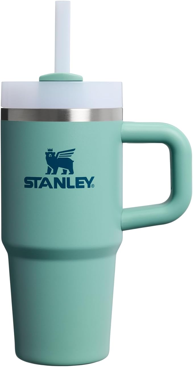 STANLEY Quencher H2.0 Tumbler with Handle and Straw 14 oz | Flowstate 3-Position Lid | Cup Holder Compatible for Travel | Insulated Stainless Steel Cup | BPA-Free | Spring Green