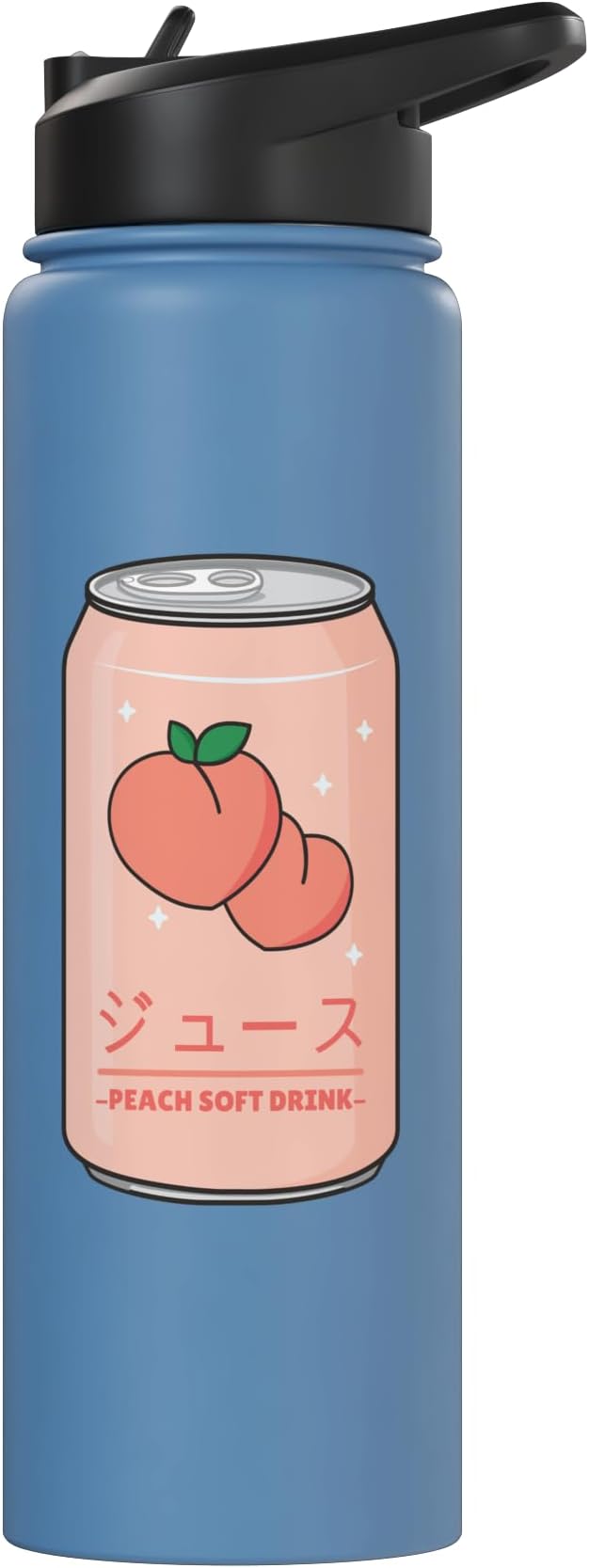 Kawaii Soft Drink Aesthetics Japanese Peach Juice Stainless Steel Insulated Water Bottle