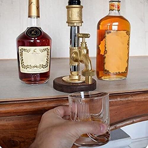 Wood Faucet Whisky Liquor Dispenser for Home Bar Farmhouse Decor | Rustic Wine Alcohol Decanter Gifts for Men, Christmas Fathers Day Birthday Gifts for Father Grandfather Husband (3 Faucet Style)