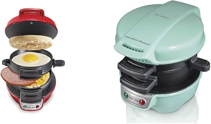 Hamilton Beach Breakfast Sandwich Maker with Egg Cooker Ring & Breakfast Sandwich Maker with Egg Cooker Ring