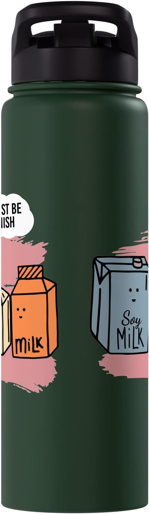 He Must Be Spanish I Milk Soy Milk Milk Carton Fun Soy Stainless Steel Insulated Water Bottle