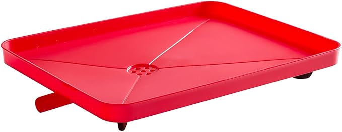 Dish Drying Rack 3 Piece Dish Drainer with Drainboard Set for Kitchen Counter ✅– Dish Rack with Removable Utensil Holder & Swivel Spout for Countertop ✅– DishRack for Plates, Cups & Organization, Red