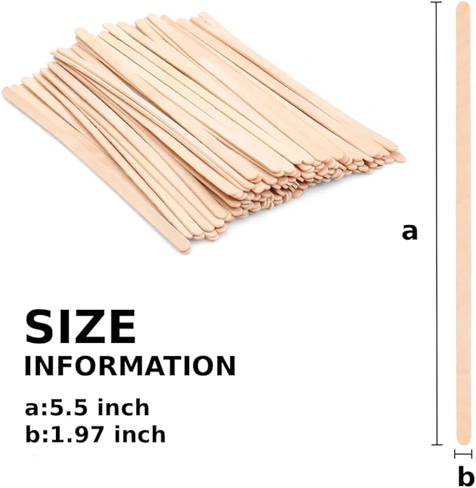 5.5 Inch Wooden Coffee Stir Sticks, 200 Count Premium Natural Birch Wood Stirrers for Coffee Bar Accessories, Disposable Beverage Stirrers for Hot/Cold Drinks, Eco-Friendly & Splinter-Free