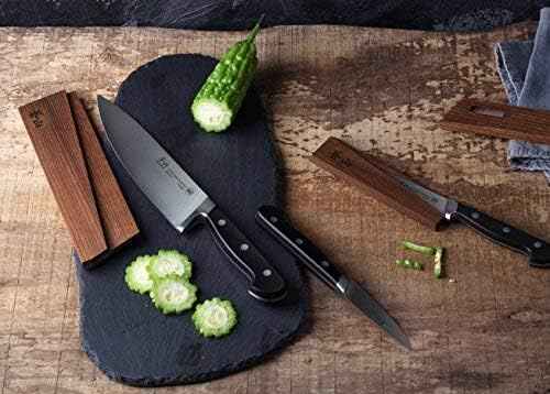 Cangshan TV2 Series 1023015 Swedish 14C28N Steel Forged 3-Piece Starter Knife Set with Wood Sheaths