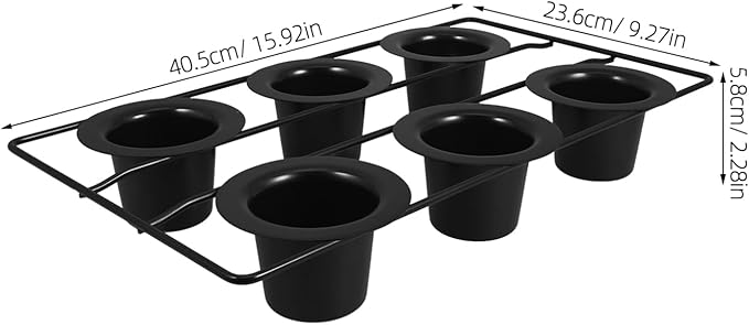 Cup Nonstick Muffin and Cupcake Baking Pan Deep Cup Popover Tin for Heavy-duty Carbon Steel with Elegant Black Finish for Home Kitchens and Events