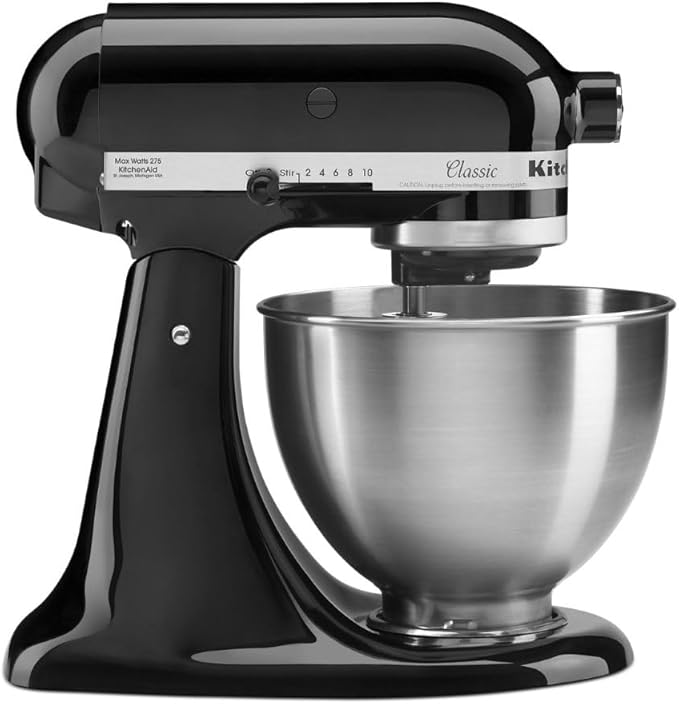 KitchenAid Artisan Series 5-Quart Tilt-Head Stand Mixer - KSM150PS, Milkshake & Classic Series 4.5 Quart Tilt-Head Stand Mixer K45SS, Onyx Black