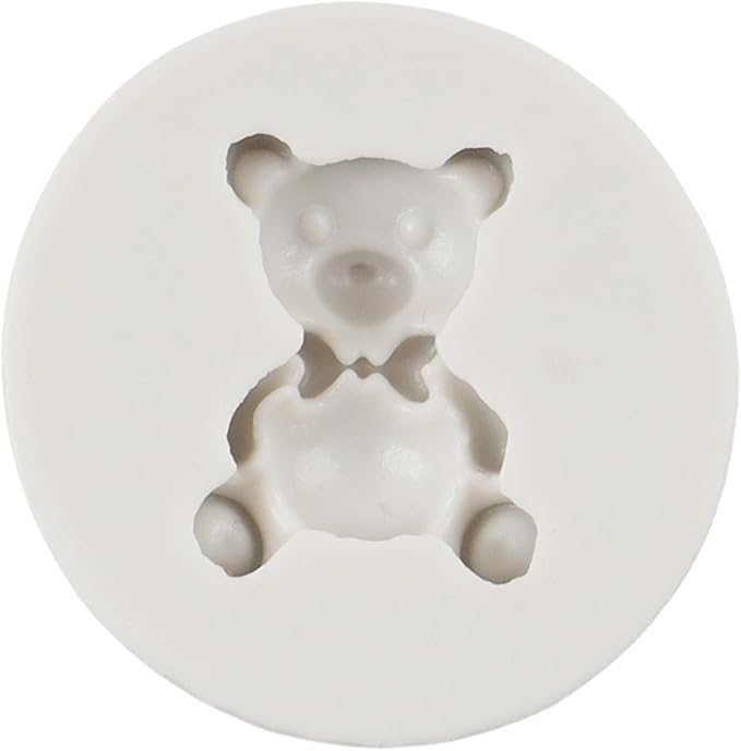 Bear Silicone Mold Valentine’s Day Fondant Molds Bear Chocolate Fondant Mold For Cake Decoration Cupcake Topper Candy Polymer Clay Chocolate Gum Paste Set of 5