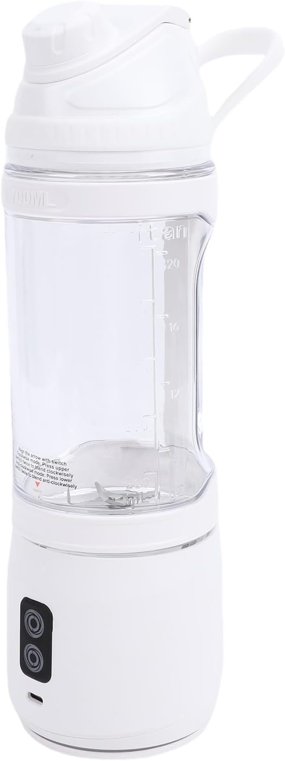 Asixxsix Portable Blender, 240W Cordless USB C Rechargeable 24oz Personal Blender Small Smoothie with Intelligent LED Display Base for Shakes Smoothies Frozen Blending (700ml)