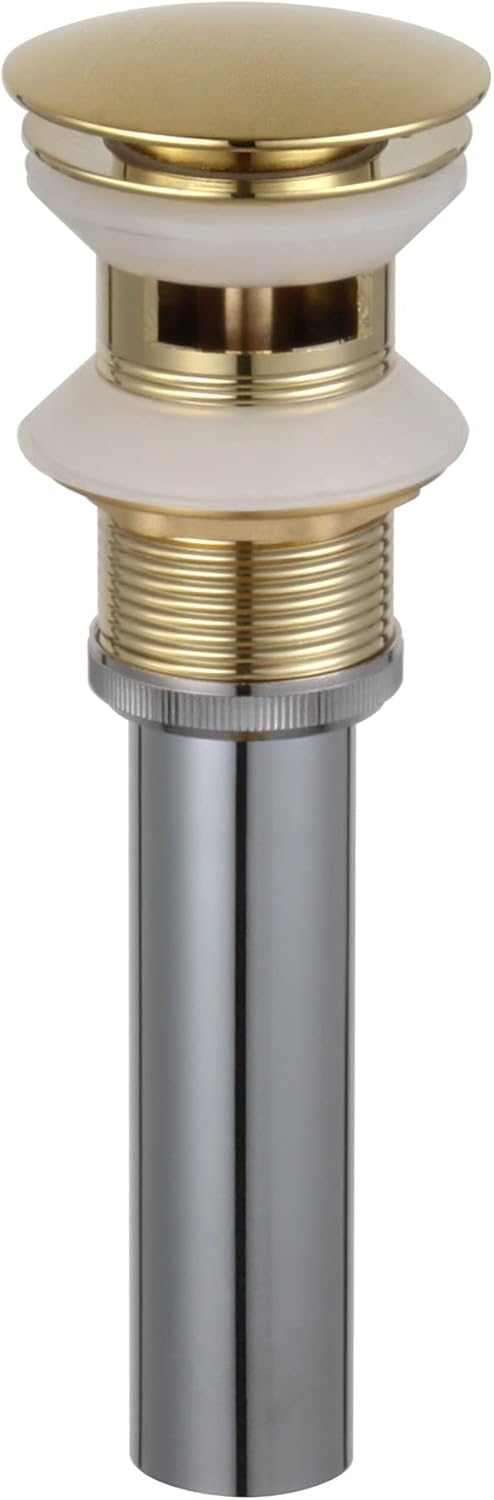 Dowell Pop Up Drain Stopper with Overflow for Bathroom Vanity/Vessel Sink (Golden 6011 0715)