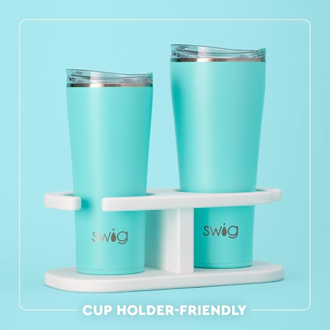 Swig Life 32oz Insulated Tumbler, Travel Coffee Tumbler with Lid, Cup Holder Friendly Travel Coffee Mug, Stainless Steel with Lid (Bride to Be)