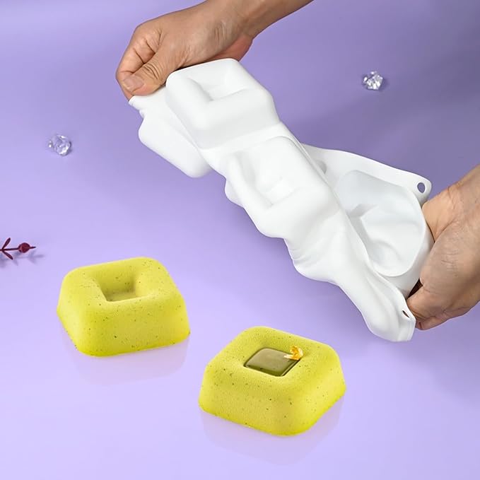 mostsom Silicone Molds Square Mousse Mold DIY Chocolate Mold Mousse Cake Baking Decorating Dessert Cake Decoration Modeling Silicone Mold (G Big Square)