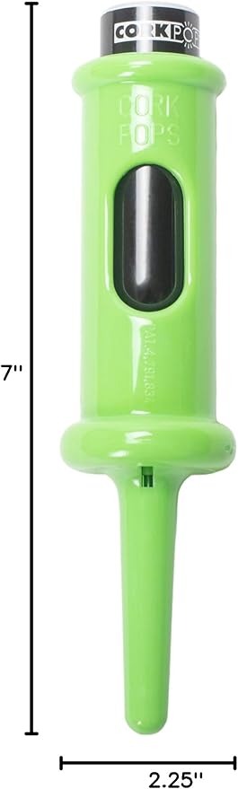 Cork Pops Lime Green 6.5 Inch Original Wine Bottle Opener