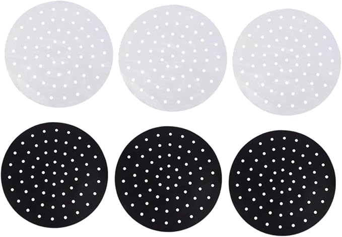 Ciieeo 18pcs Non-stick Air Fryer Liner Baking Mat Reusable Perforated Pad Oven Liner for Bottom Steamer Accessory Easy Food Removal Kitchen Gadget