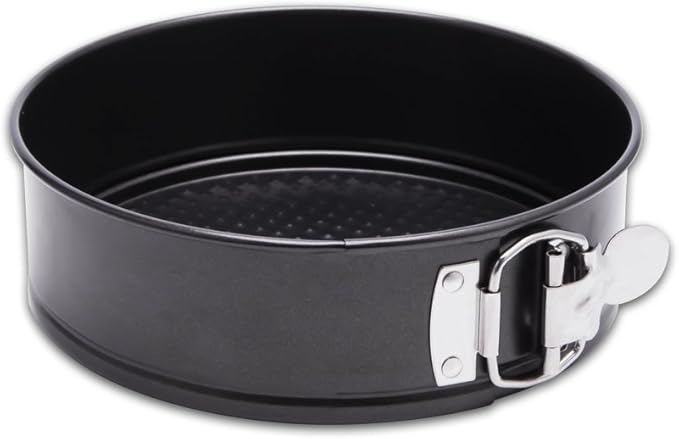 HIWARE 9 Inch Non-stick Cheesecake Pan Springform Pan with Removable Bottom/Leakproof - Black
