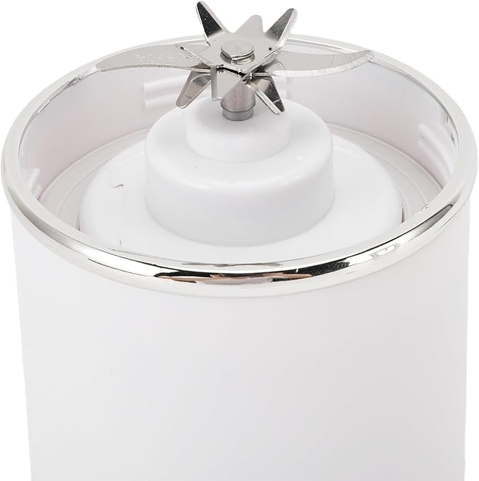 Portable Blender, 700ML 12 Blades Rechargeable Mini Juicer Cup Travel Blender with Magnetic Lock for Gym Home Office Sports Outdoor (White)