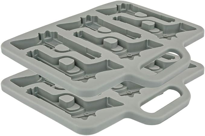 Handgun Ice Cube Tray, 2 Pack - Fairly Odd Novelties - Fun Gun Military Novelty Mold White Elephant Gift