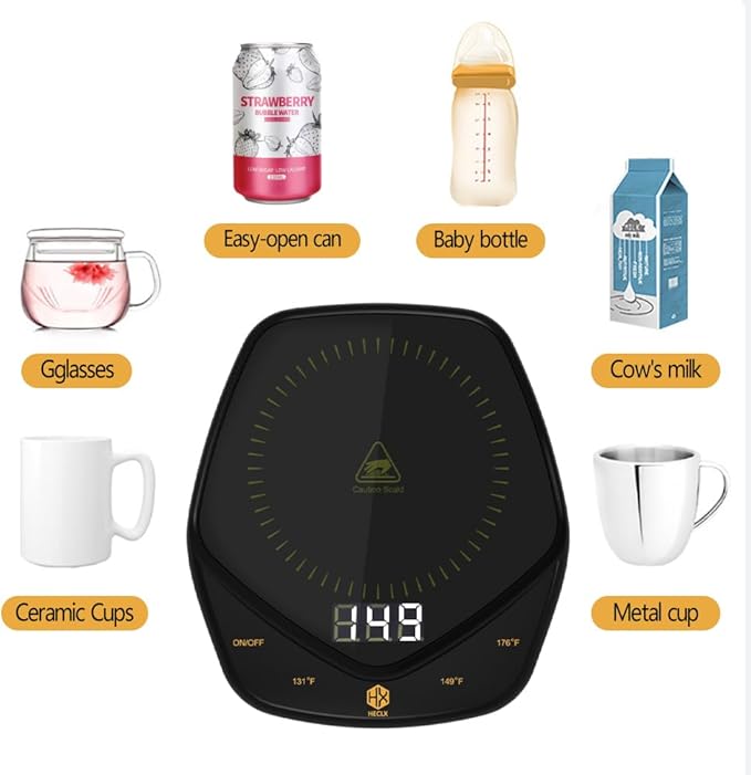 Gifts for Women Men,Mug Warmer,Coffee Warmer Plate Portable Coffee Mug Warmer for Desk with Temperature Display, Coffee Cup Warmer for Jar Candles,Tea, Beverage & Coffee Gifts (No Mug)