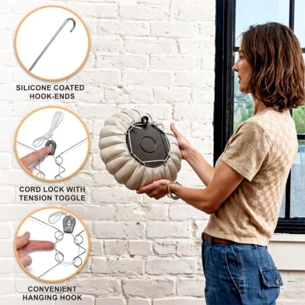 Display Buddie Adjustable Wall Plate Hanger - for Oval Square Round Rectangle Wall Display - Steel - Silicone Hooks - Medium Fits 10"-16" up to 8 lbs
