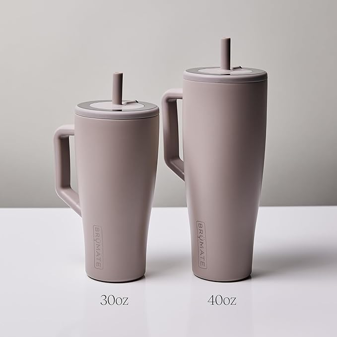 BrüMate Era 30 oz Tumbler with Handle & Straw | 100% Leakproof Insulated Water Bottle Tumbler with Lid & Flexible SoftSip Straw | Made of Stainless Steel | Cup Holder Friendly | 30oz (Java)