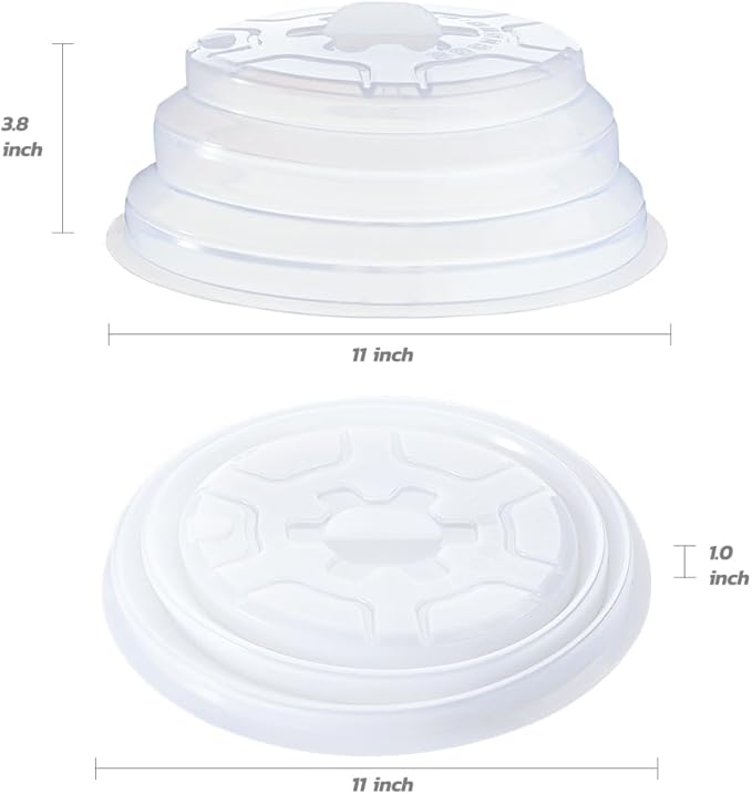 2 in 1 Microwave Cover - Versatile Mat & Splatter Guard - 12 Inch, Collapsible, Silicone Trivet