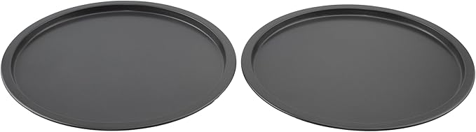 GoodCook Everyday Personal Pizza Pans 10-Inch Nonstick Scratch-Resistant Steel, Set of 2, Gray