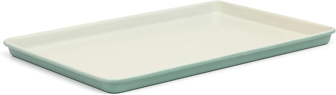 Martha Stewart Gallen 17 x 11 Inch Nonstick Carbon Steel Cookie Sheet – Teal, Durable Bakeware for Even Baking and Easy Cleanup