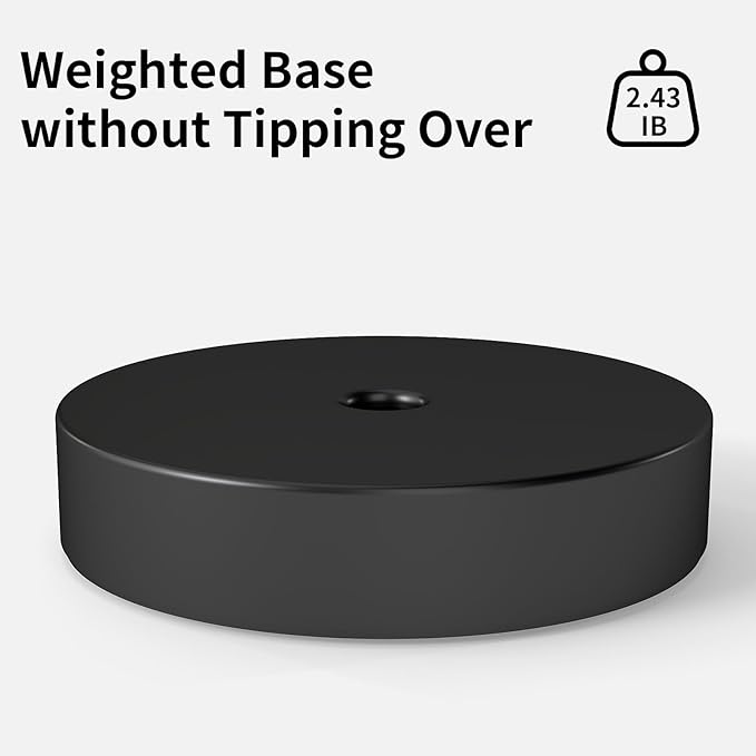STWWO Black Paper Towel Holder Countertop, Freestanding Paper Towel Holders with Weighted Base, Stand Up Papertowel Holder for Kitchen Counter Top