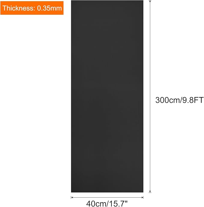 uxcell 15.7IN x 9.8FT Silicone Baking Mat Rolls, Heat Resistant Baking Mats, Non-Stick Pastry Mats, Non-Slip Countertop Mats, Refrigerator Liners Black